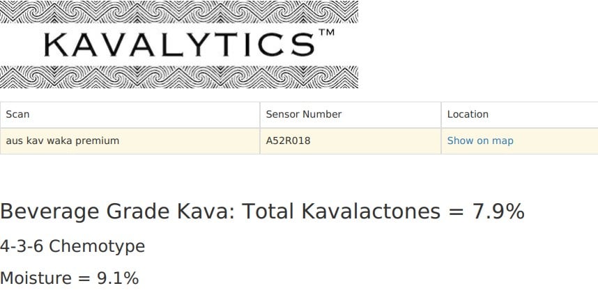 Fiji Kava - Waka premium Test Results